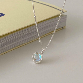 Silver Five Petal Flower Necklace - S925 Silver Jewelry