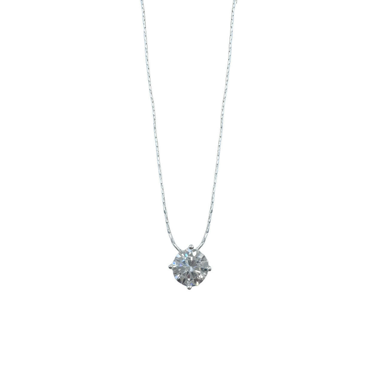 S925 Sterling Silver Diamond Pendant Snake Bones Necklace