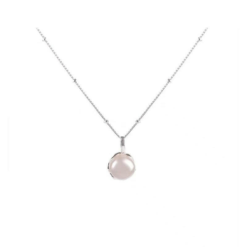 S925 Sterling Silver Freshwater Pearl Necklace for Women