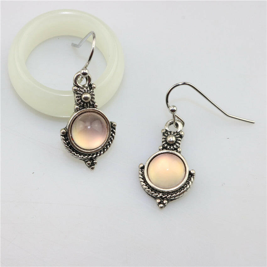 Moonstone Vintage Geometric Earrings
