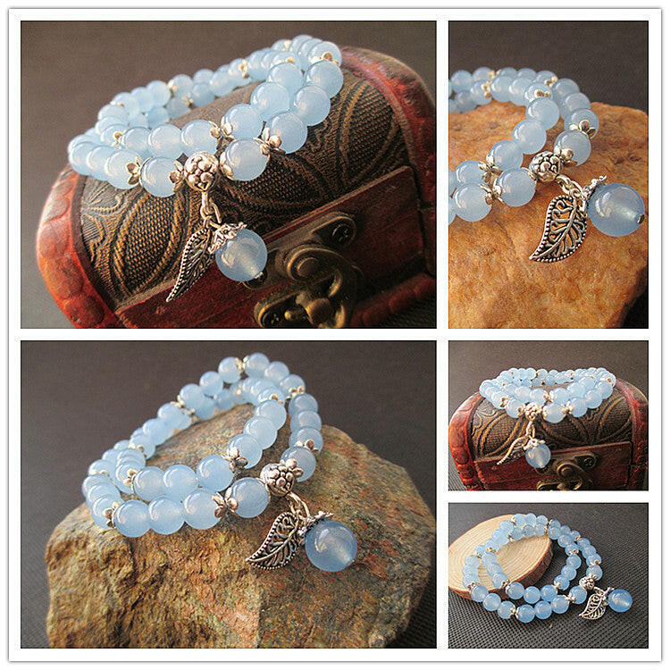 Handcrafted Blue Crystal Bracelets