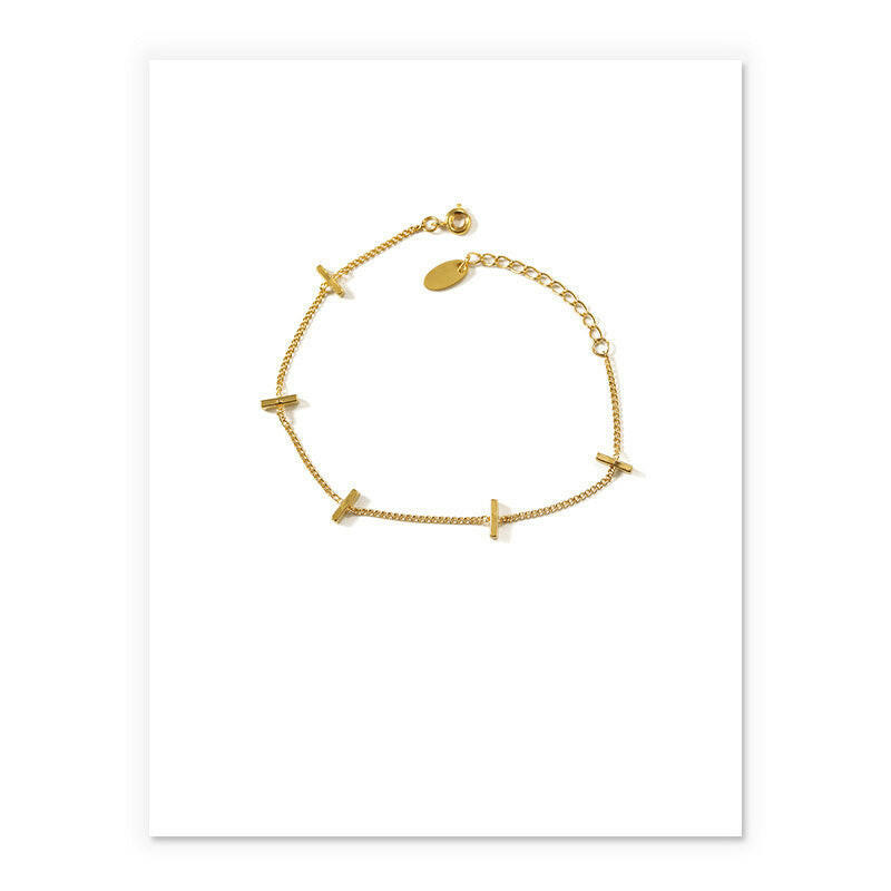 Geometric Brass Bracelet for Women - Minimalist Elegance