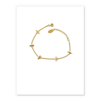 Geometric Brass Bracelet for Women - Minimalist Elegance