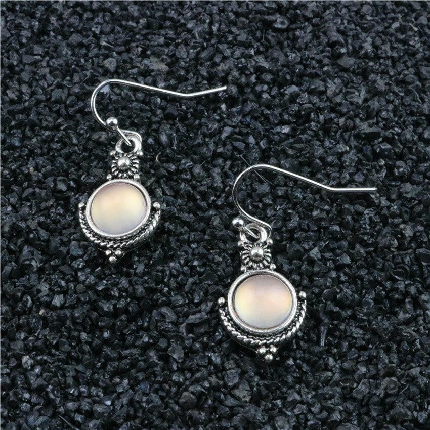 Moonstone Vintage Geometric Earrings