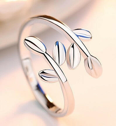 Vintage Simple Leaf Ring for Index Finger