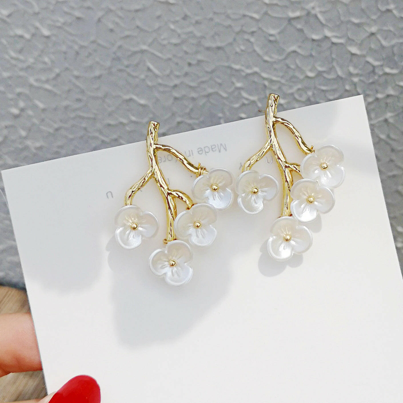 925 Silver Pearl Flower Earrings