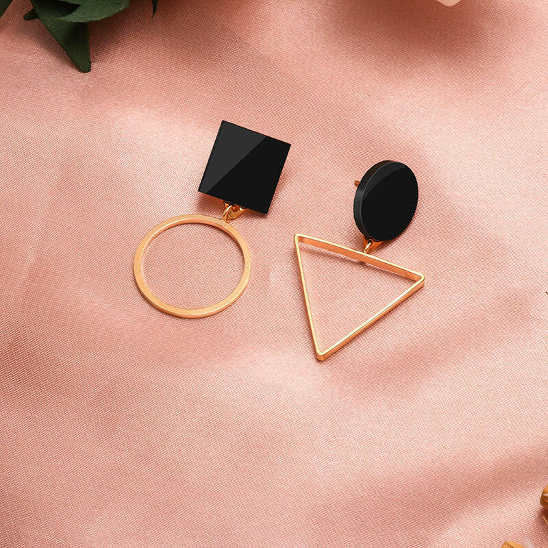 Korean Round Geometric Earrings for Women 1 Style