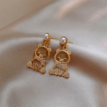 Personalized Women’s Net Red Earrings