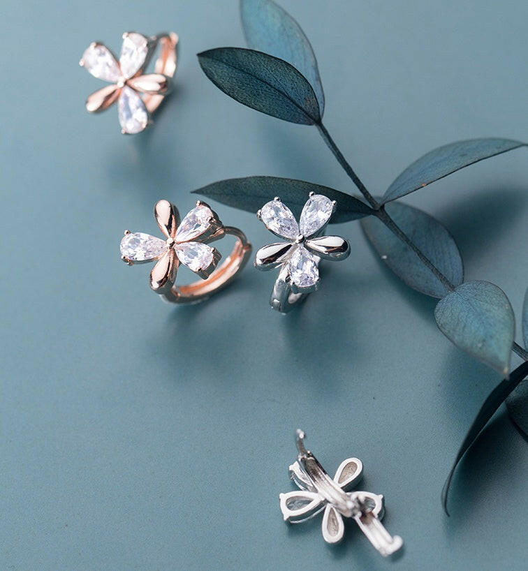 Five-Petal Flower Earrings