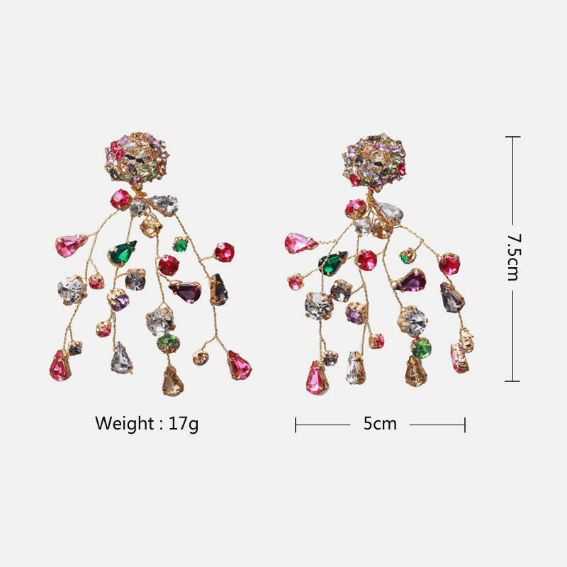 Colorful Rhinestone Earrings
