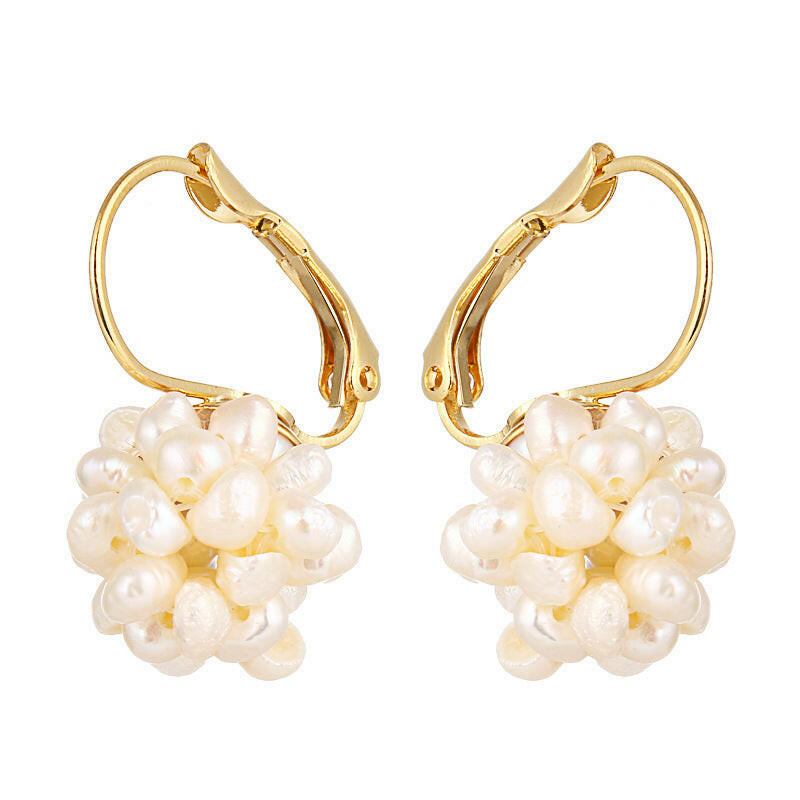 Minimalist 14k Gold Natural Pearl Earrings