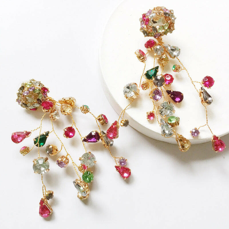 Colorful Rhinestone Earrings
