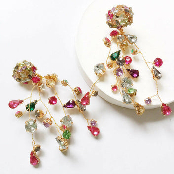 Colorful Rhinestone  Earrings