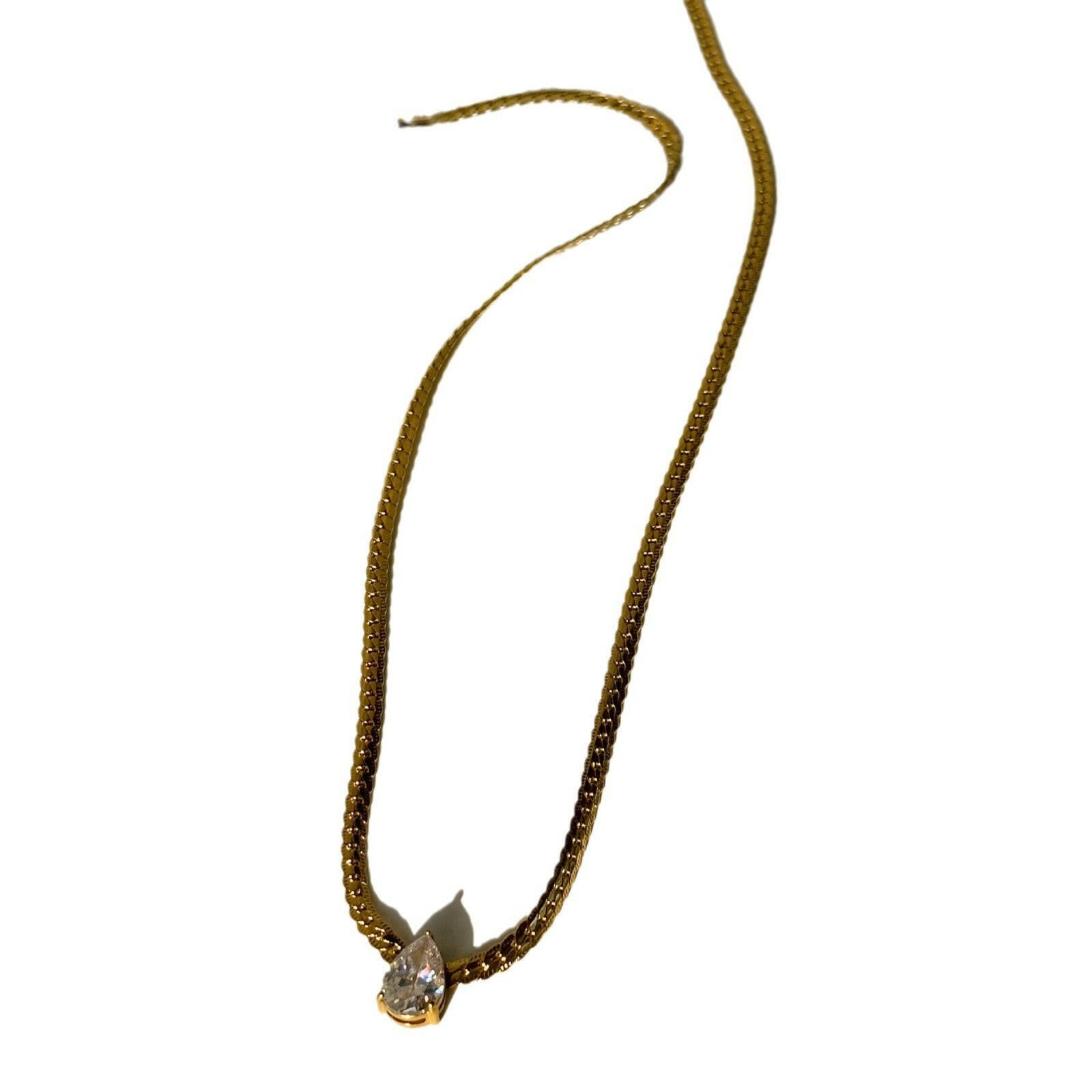 Vintage 18K Gold Plated Titanium Steel Chain Necklace