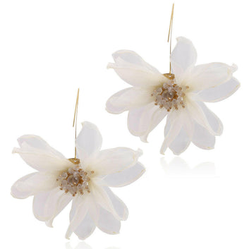 Korean Style Floral Alloy Earrings for Women
