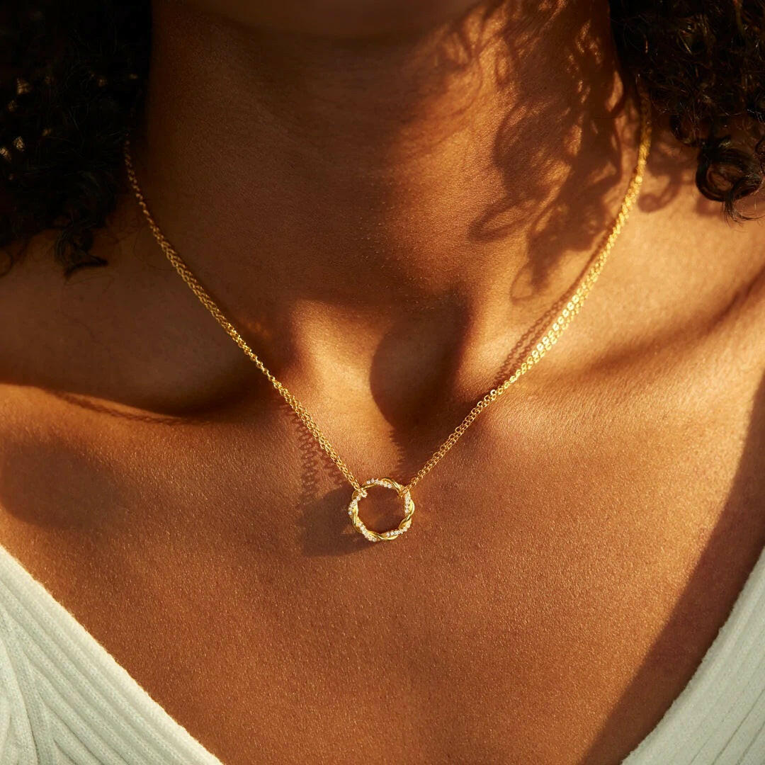 S925 Silver Twisted Dense Nail Necklace for Women