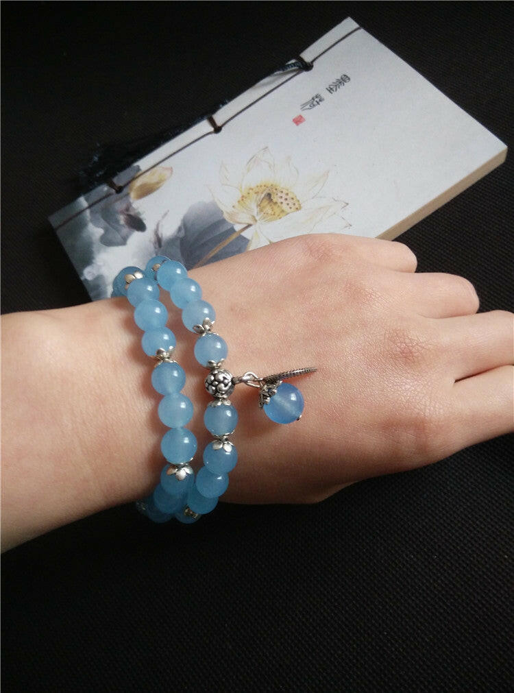 Handcrafted Blue Crystal Bracelets Blue