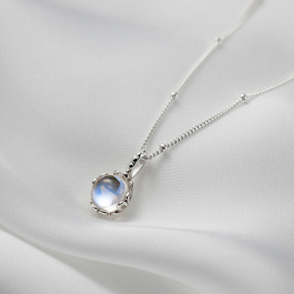Silver Five Petal Flower Necklace - S925 Silver Jewelry