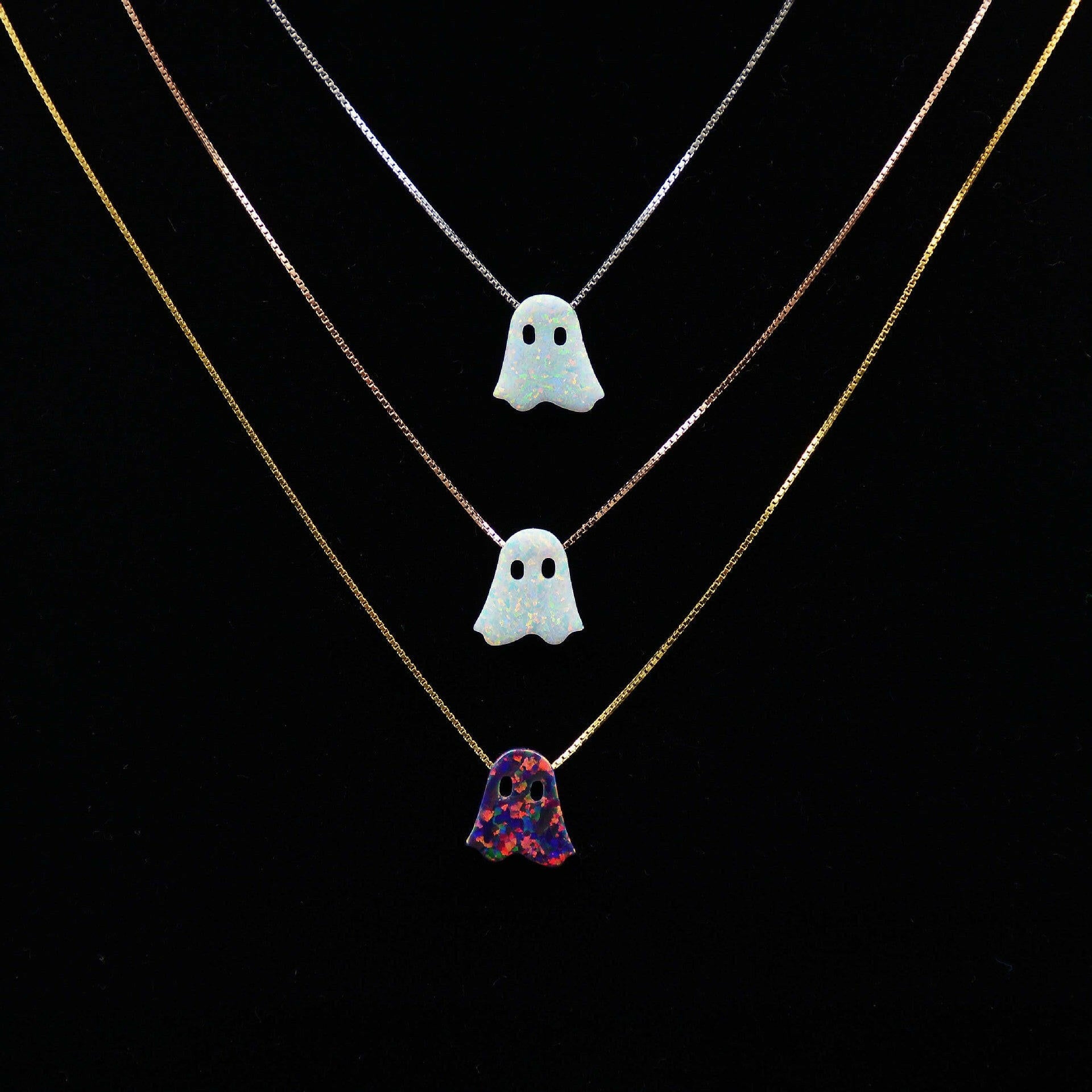 Ghost 925 Sterling Silver Pendant Necklace
