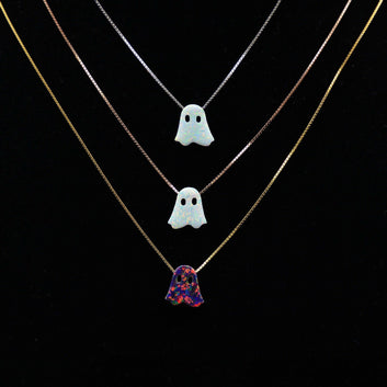 Ghost 925 Sterling Silver Pendant Necklace