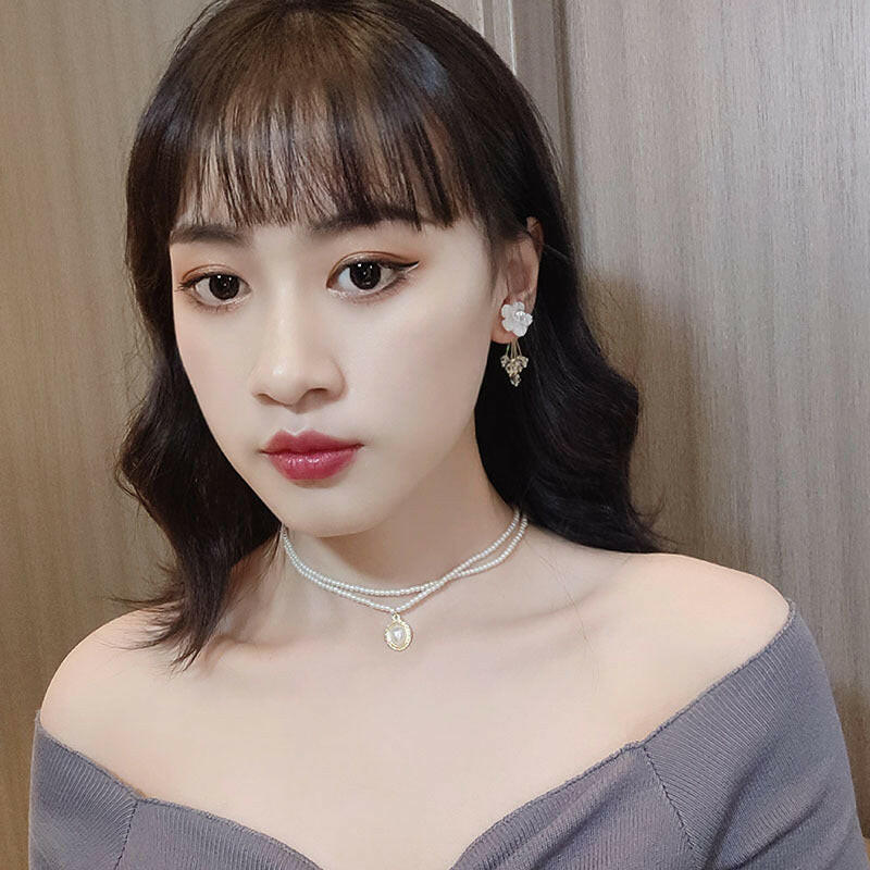 Flower Tassel Earrings - Alloy/Silver/Gold Plated