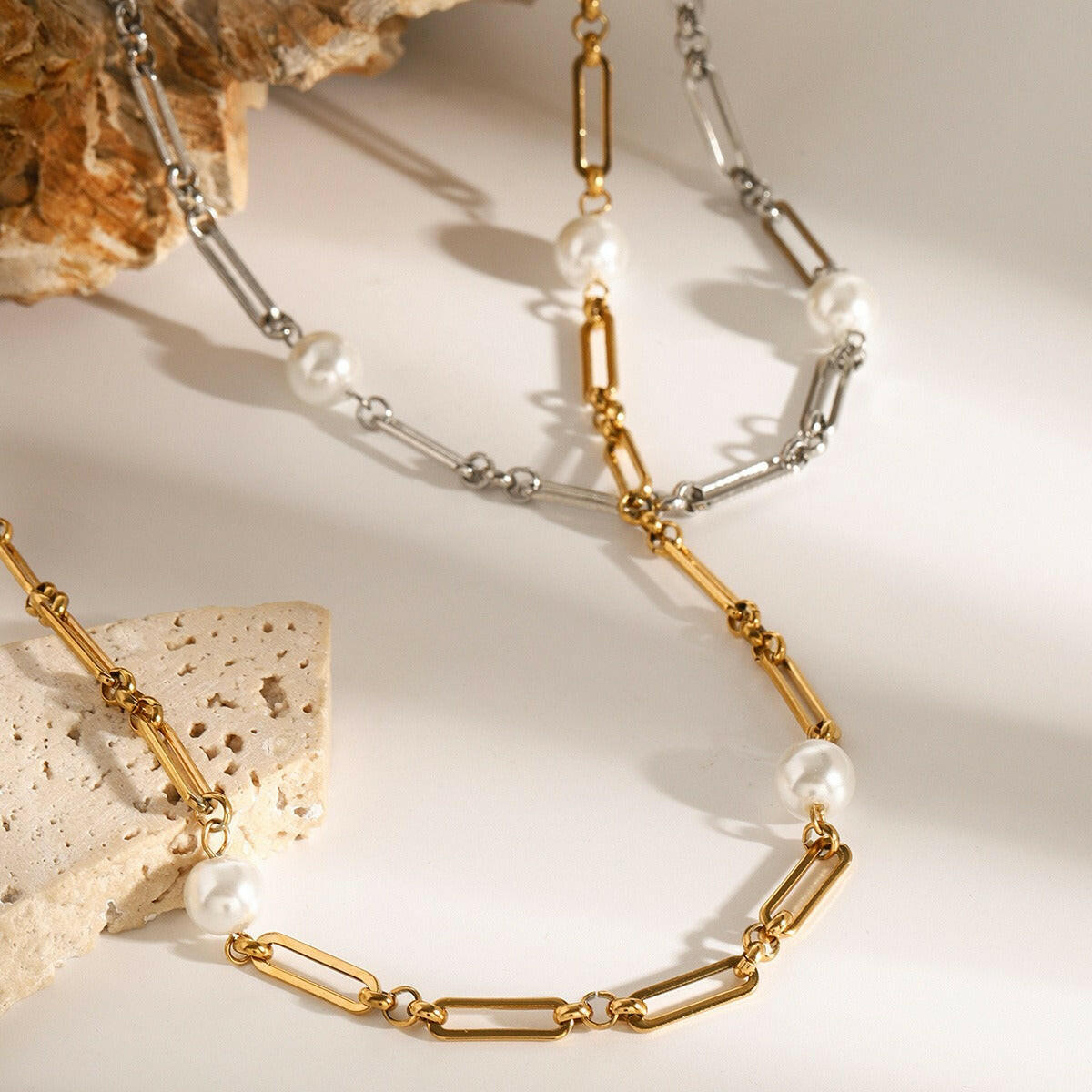 18K Gold Pearl Design High-End Necklace