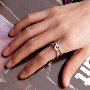 Retro Geometric Charm Ring for Women