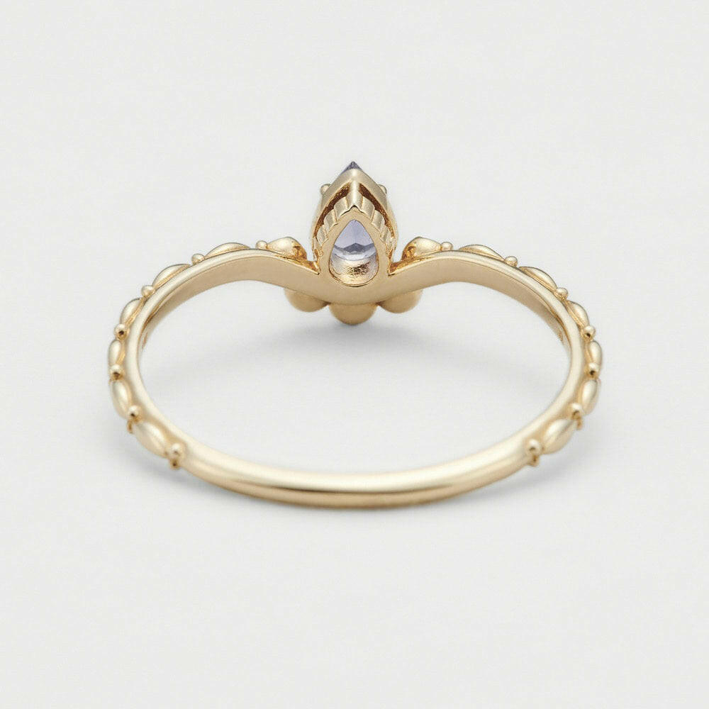 S925 Silver Geometric Tanzanite Ring - Versatile Daily Jewelry