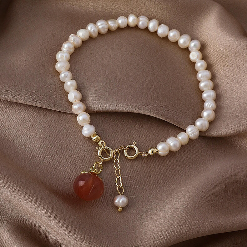 Women's Freshwater Pearl Peach Bracelet