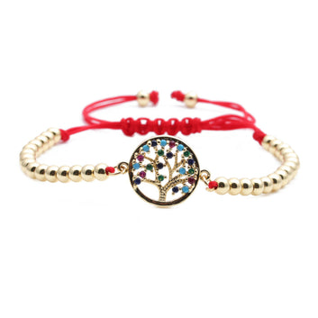 Micro Inlaid Zircon Lucky Tree Bracelet - Unisex