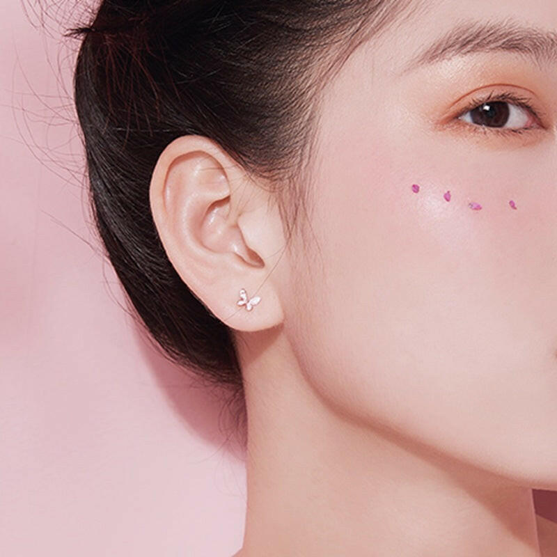 Mini Butterfly Earrings in Silver