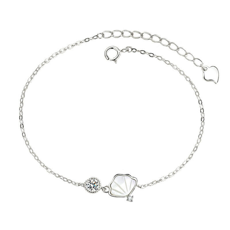 Elegant Sterling Silver Casual Fashion Bracelet White gold