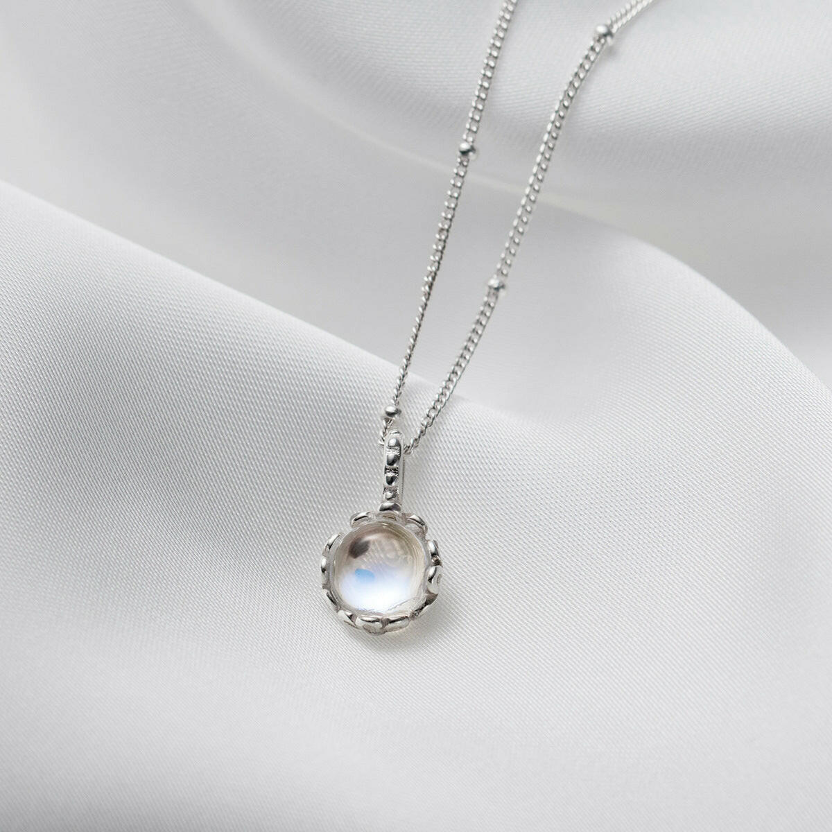 Silver Five Petal Flower Necklace - S925 Silver Jewelry