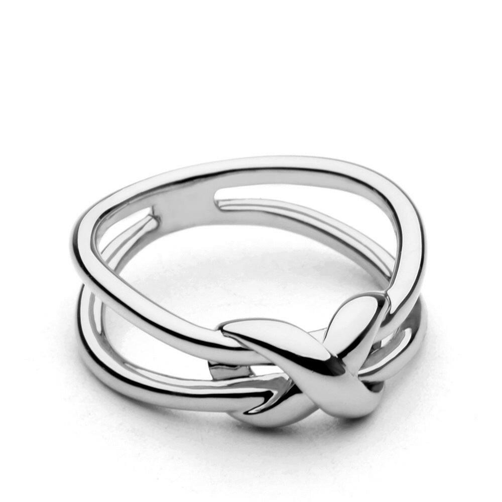 Retro Geometric Charm Ring for Women Silver