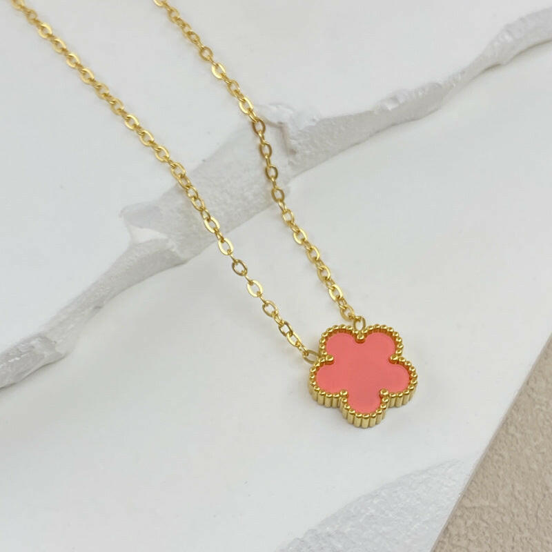 Lucky Girl Double-sided Necklace Pink