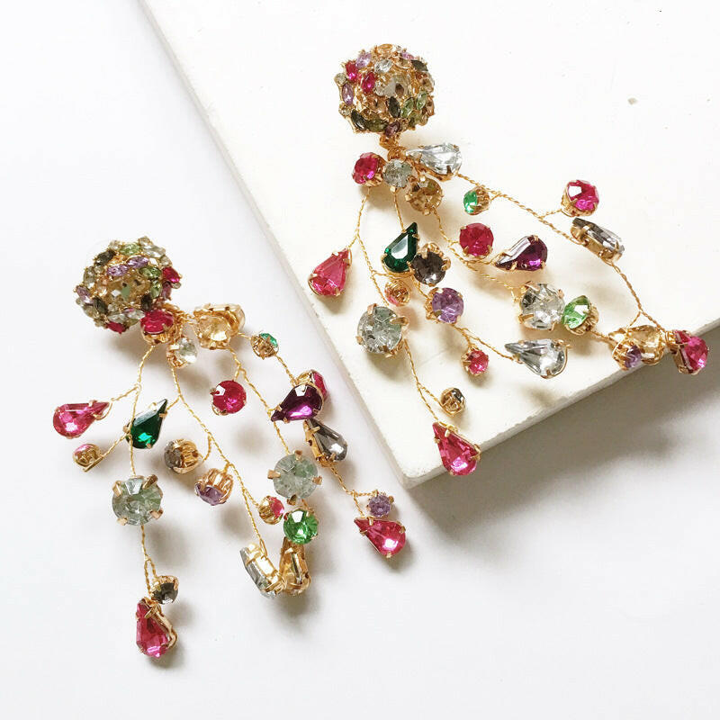 Colorful Rhinestone Earrings