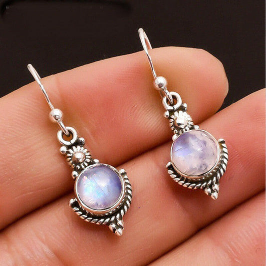 Moonstone Vintage Geometric Earrings