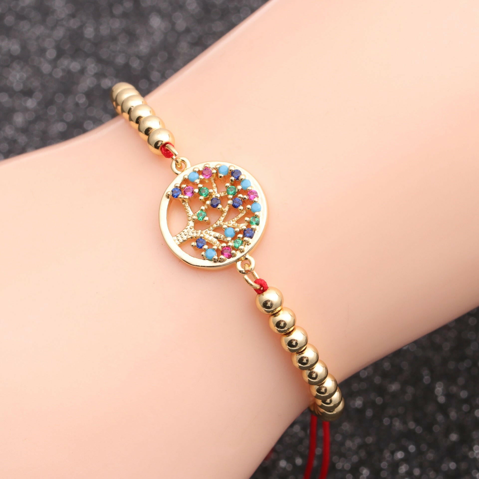 Micro Inlaid Zircon Lucky Tree Bracelet - Unisex
