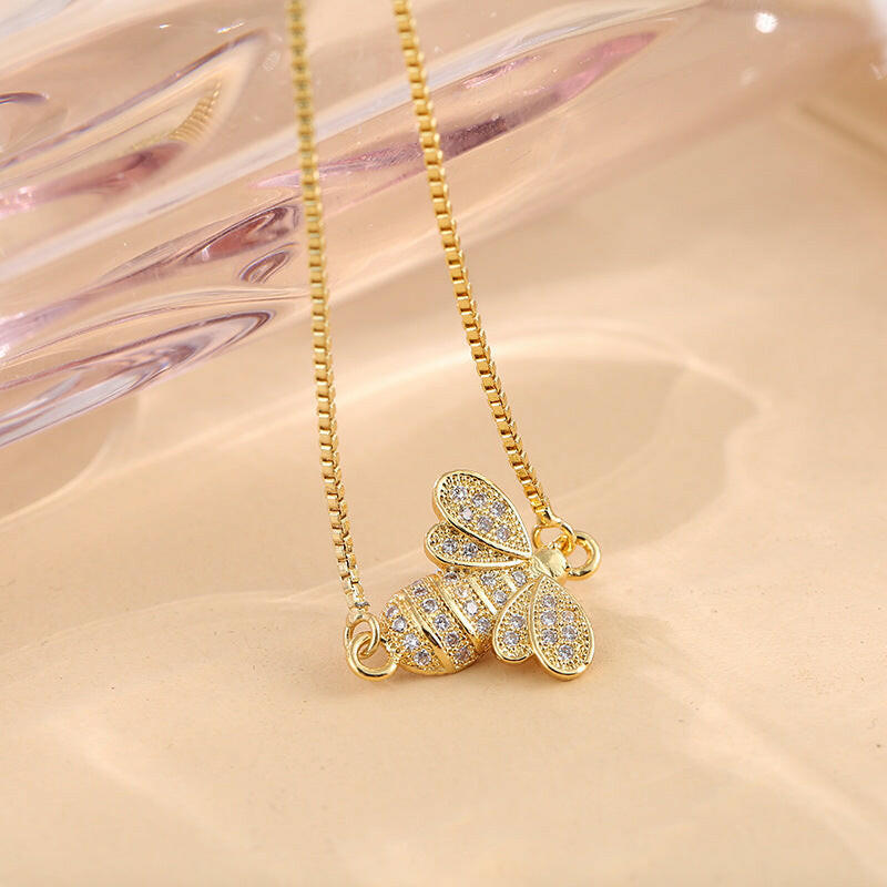 Women's Silver Plated Bee Bracelet - Trendy Fashion Jewelry