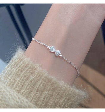 Women's 925 Sterling Silver Bow Bracelet - Elegant Accessory