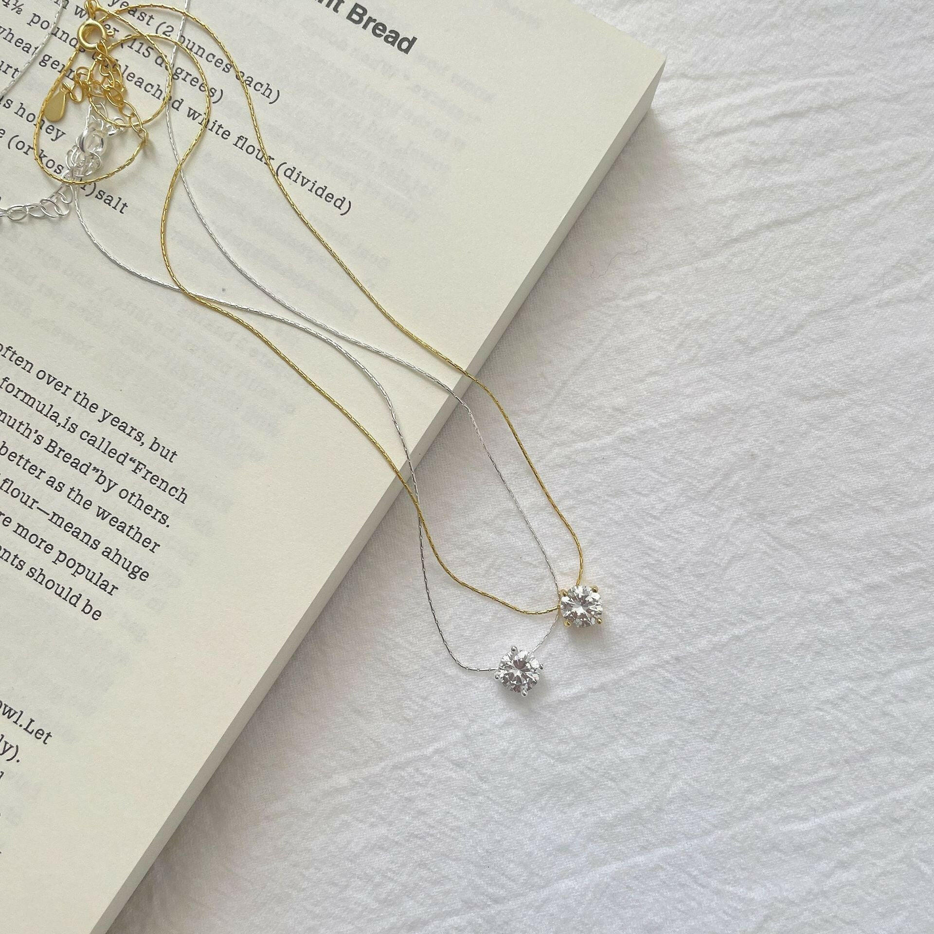 S925 Sterling Silver Diamond Pendant Snake Bones Necklace