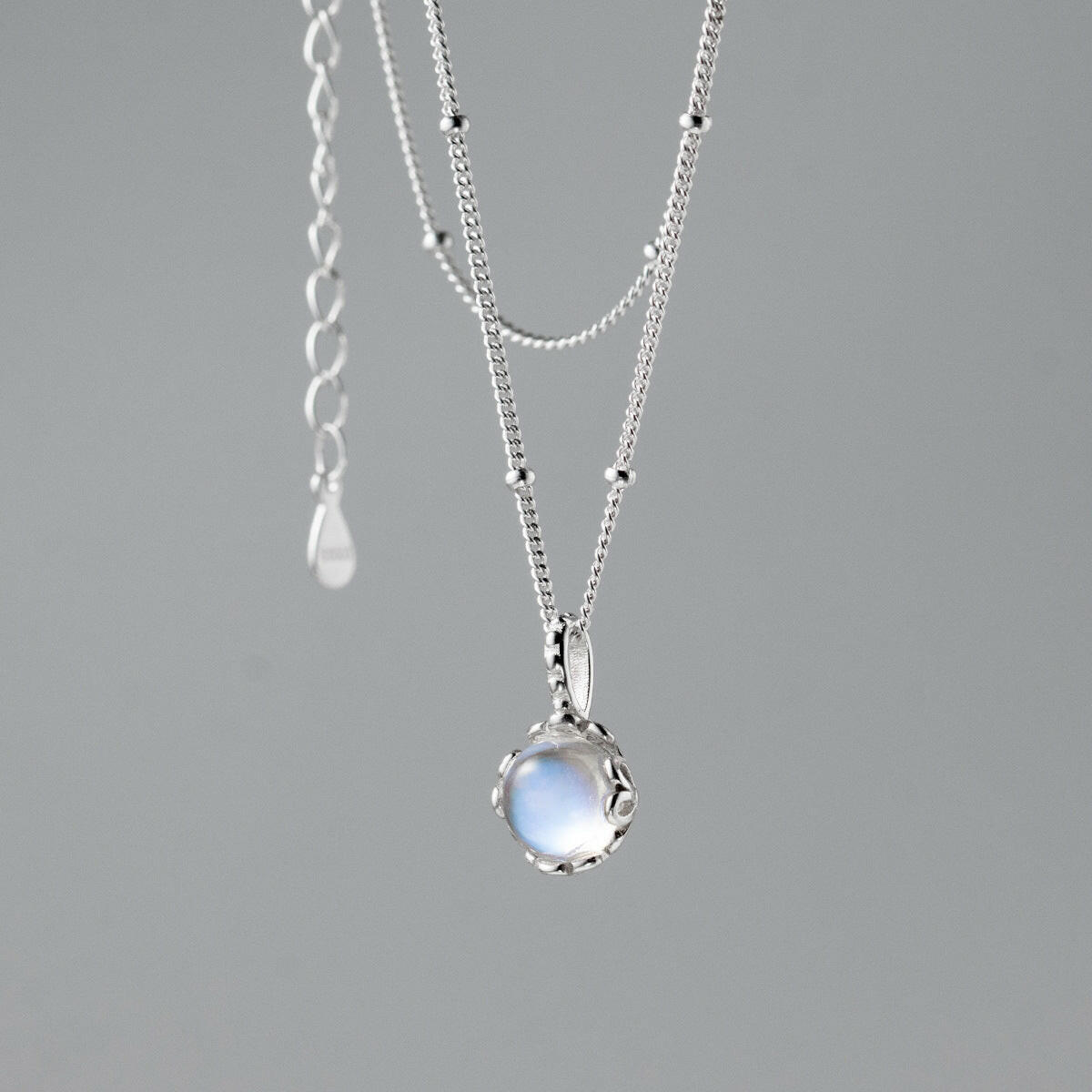 Silver Five Petal Flower Necklace - S925 Silver Jewelry