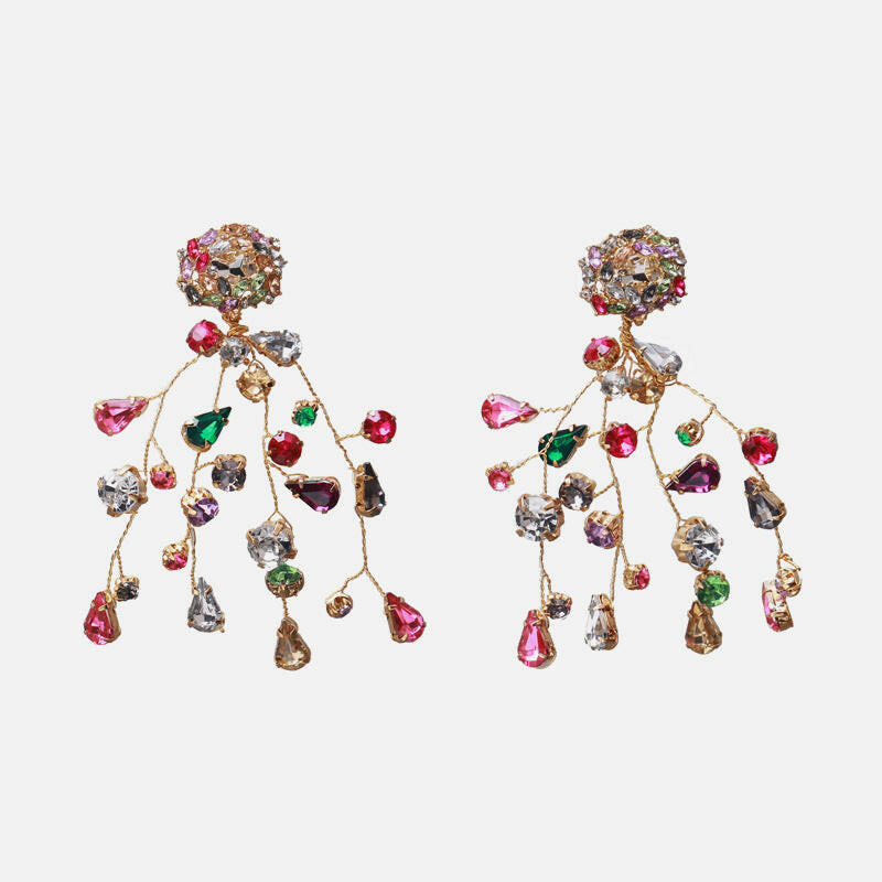 Colorful Rhinestone Earrings