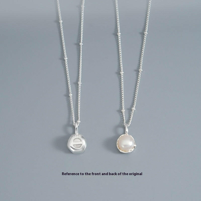 S925 Sterling Silver Freshwater Pearl Necklace for Women Silver Original 925 Silver