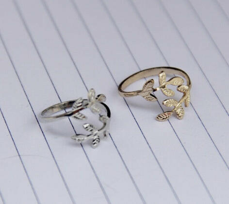 Adjustable Leaf Ring Set - Stylish Nature-Inspired Jewelry