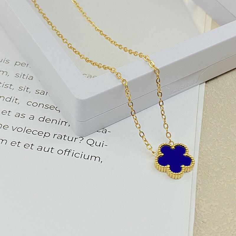 Lucky Girl Double-sided Necklace Dark Blue