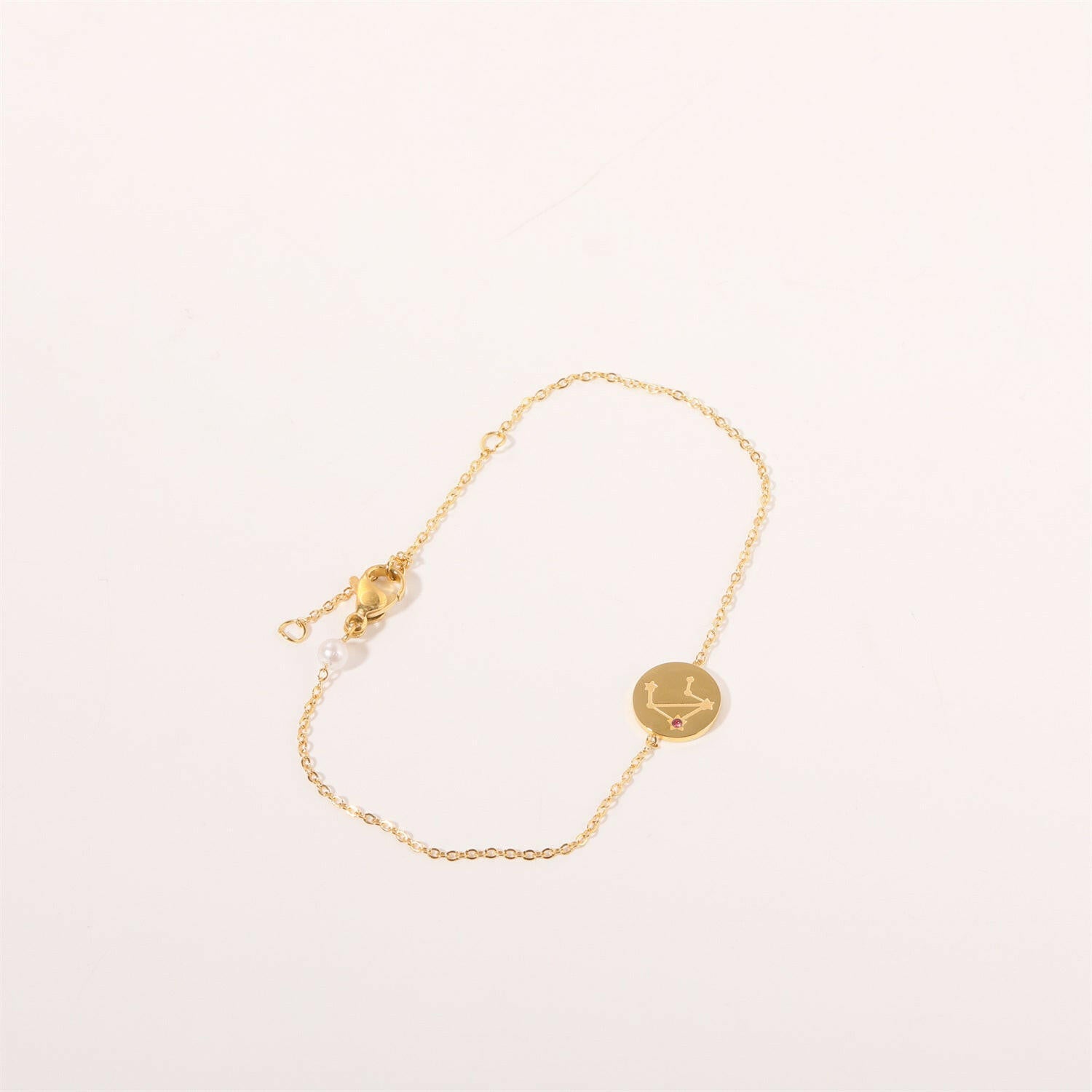 Inlaid Zircon Twelve Constellations Bracelet Libra