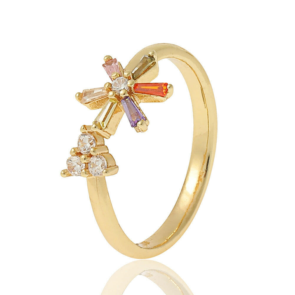 Jeweleze Blooming Grace Ring with Colorful Stones