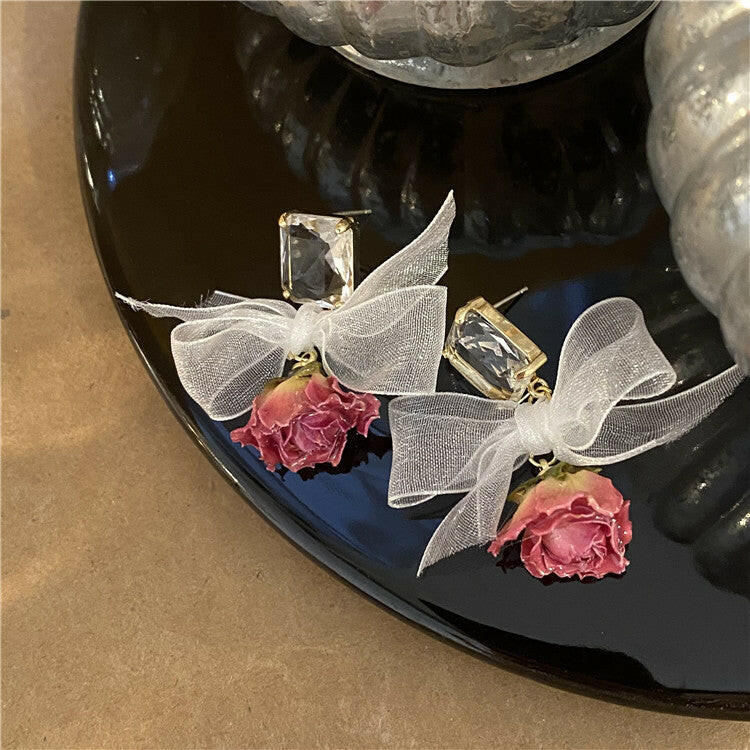 Oriental Style Fresh Flower Earrings for Women