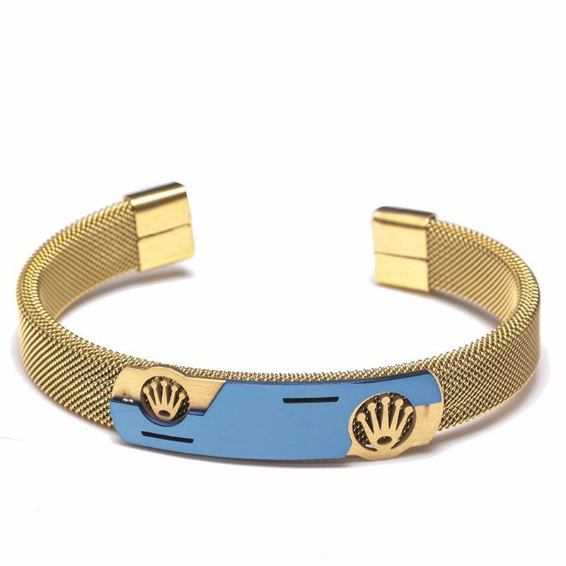 Elegant Stainless Steel Mesh Crown Bracelets